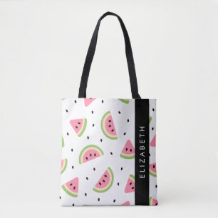 Bolso De Tela sandías rosas, semillas de sandía, tu nombre