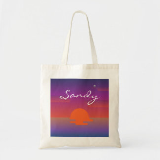 Bolso De Tela Sandy Name Tote Bag custom name personalize sunset