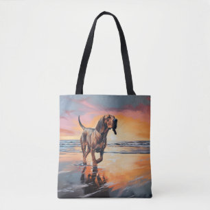 Bolso De Tela Sandy recorre un perro sangriento al atardecer en