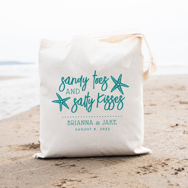 Bolso De Tela Sandy Toes & Salty Kisses Boda de Destino (Subido por el creador)