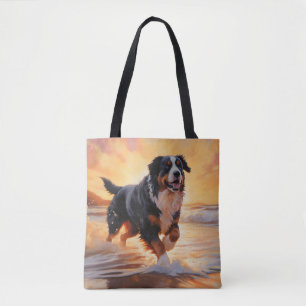 Bolso De Tela Sandy vierte Perro de Montaña Bernés en la puesta