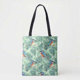 Bolso De Tela Sangre de pescadores. Aves y hojas