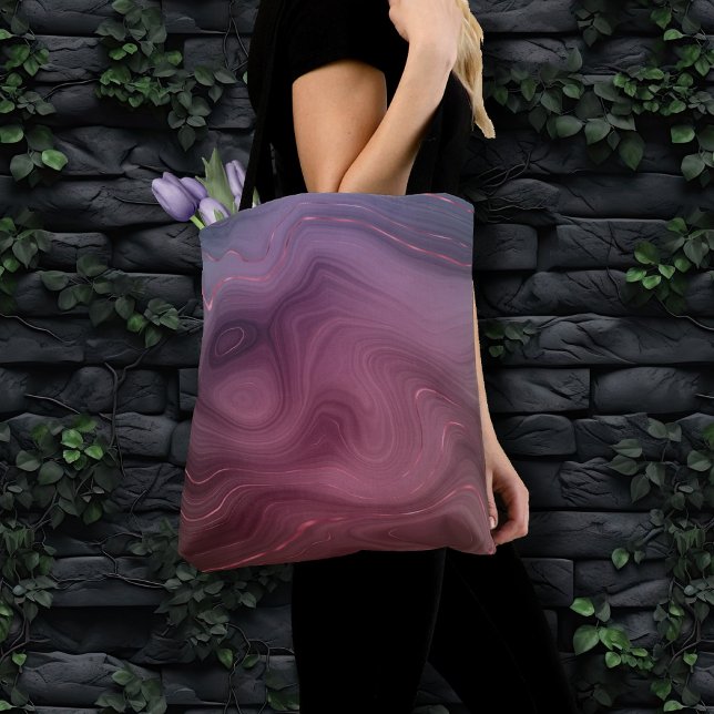 Bolso De Tela Sangria Strata | Moody Pink y Purple Luxe Agate (Subido por el creador)