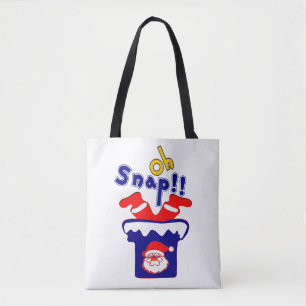 Bolso De Tela ¡🎅! Sanp, Santa agarrada en una chimenea ecológic