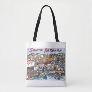 Bolso De Tela Santa Barbara Map Tote Bag