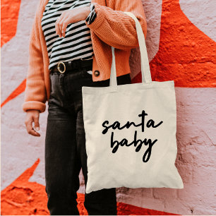 Bolso De Tela Santa Bebé Navidades Moderno Minimalista
