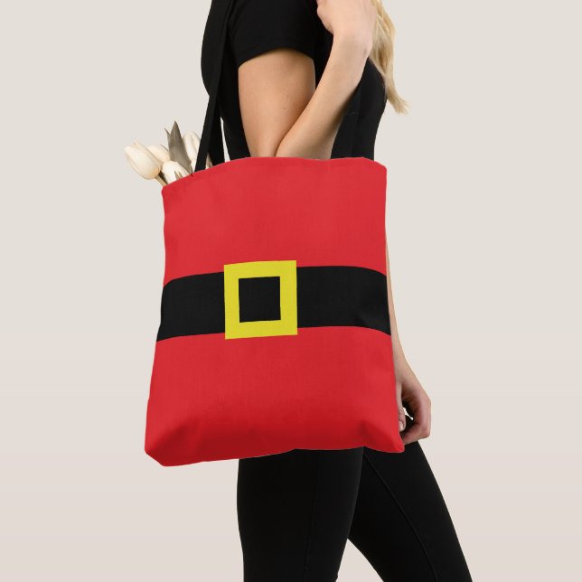 Bolso De Tela Santa Belly Belle Buckle Cute Fun Holiday Red (Detalle)