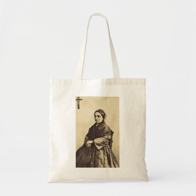 Bolso De Tela Santa Bernadette Soubirous Arte Fino (Frente)