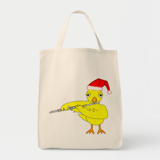 Bolso De Tela Santa Cap Flute Chick (Frente)