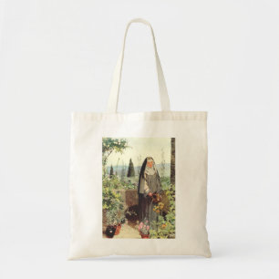 Bolso De Tela Santa Clara de Asís: Patrona de la Televisión