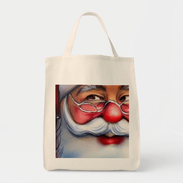 Bolso De Tela Santa Claus (Frente)
