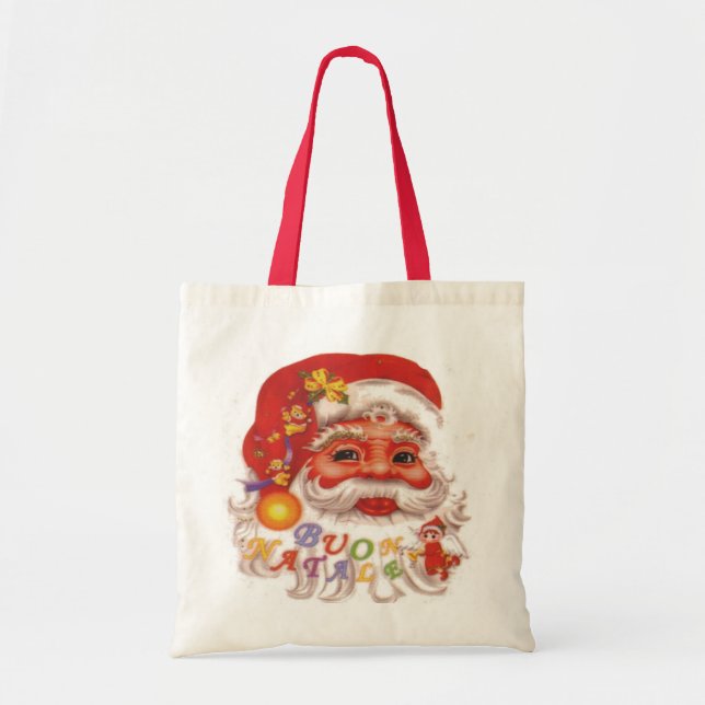 Bolso De Tela Santa Claus (Frente)