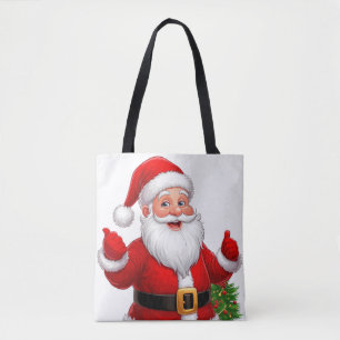 Bolso De Tela Santa Claus alegre