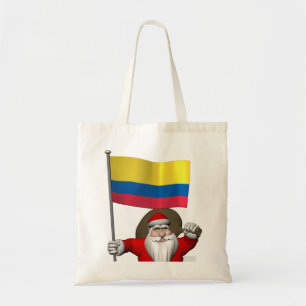 Bolso De Tela Santa Claus Con El Fin De Colombia