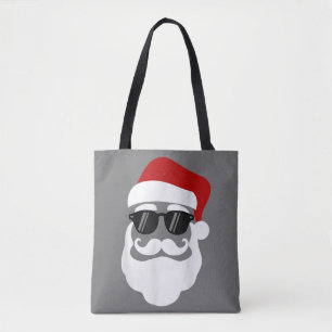 Bolso De Tela Santa Claus con gafas de sol Diseño de Navidades d