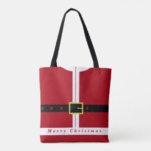 Bolso De Tela Santa Claus Tote Bag Feliz Navidad