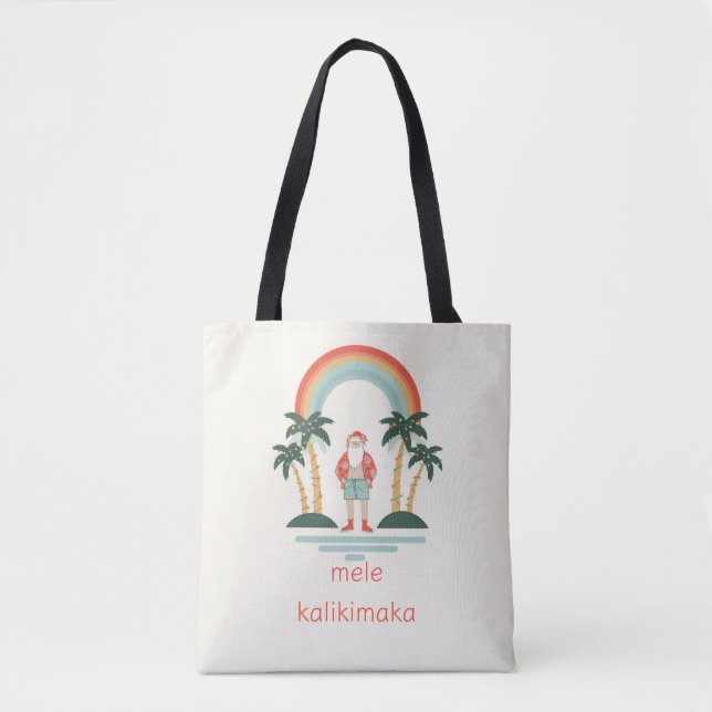 Bolso De Tela Santa Cruz/Arcoiris/Palmas (Anverso)