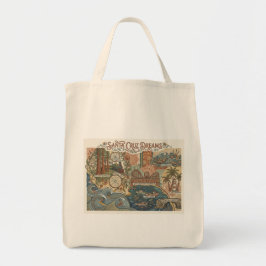 Bolso De Tela Santa Cruz California Dreams Map UCSC Surfing