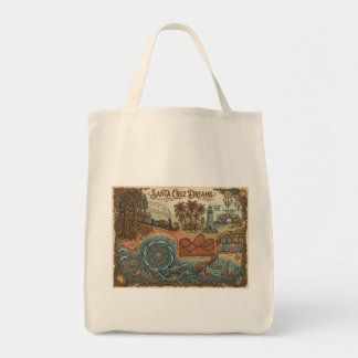 Bolso De Tela Santa Cruz California Dreams Map – Vibrant Coast