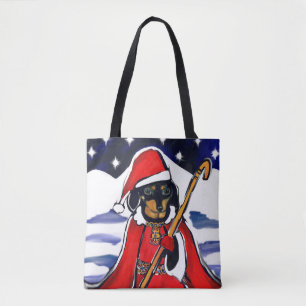 BOLSO DE TELA SANTA DACHSHUND