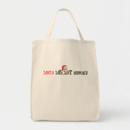Bolso De Tela Santa dijo que salven a los animales Navidades de 