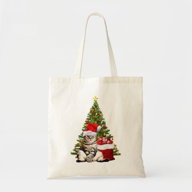 Bolso De Tela Santa Gato (Frente)