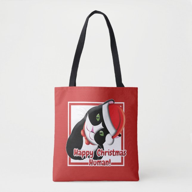 Bolso De Tela Santa Gato (Anverso)