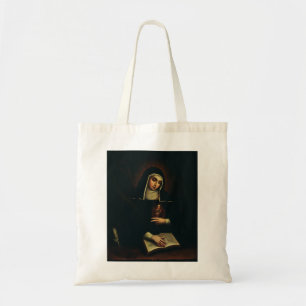 Bolso De Tela Santa Gertrudis la Grande benedictina alemana 