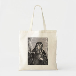 Bolso De Tela Santa Gertrudis la Grande mística benedictina alem