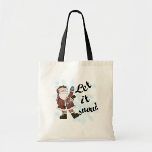 Bolso De Tela Santa Let it Snow Camisetas y Regalos