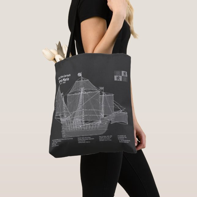 Bolso De Tela Santa María - Planes de Blueprint de barco PBD (Detalle)