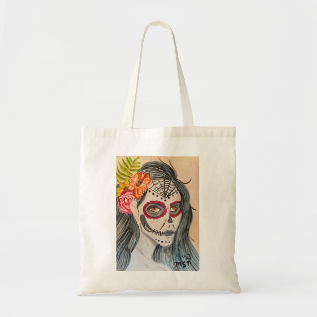 Bolso De Tela Santa Muerte (Frente)