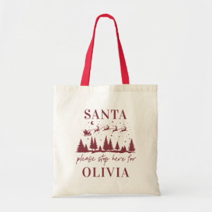 Bolso De Tela Santa por favor, deténgase aquí por los Navidades