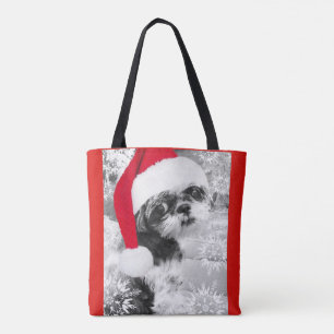 Bolso De Tela Santa Shih Tzu Tote Bag