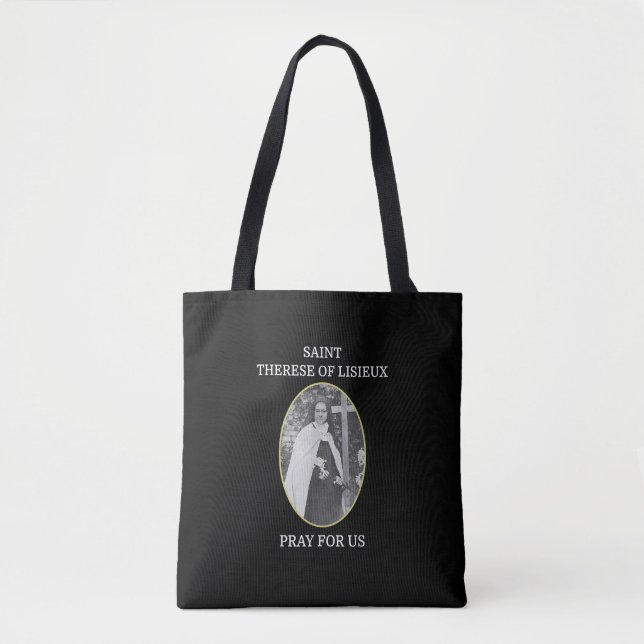 Bolso De Tela Santa Teresa de Lisieux T-Shirt Saint Flower (Anverso)