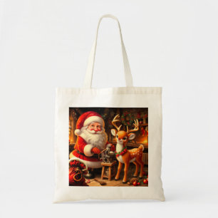 Bolso De Tela Santa y reno
