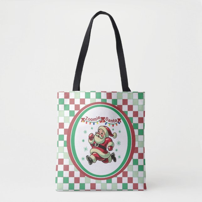 Bolso De Tela Santa Zoomie Navidad (Anverso)