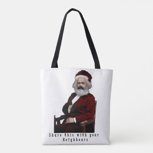 Bolso De Tela SantaKarl MarXmas (Reverso)