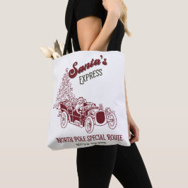 Bolso De Tela Santa's Express Vitange Christmas