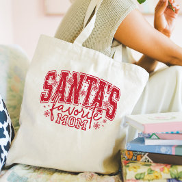 Bolso De Tela Santa's Favorite Mom Tote Bag