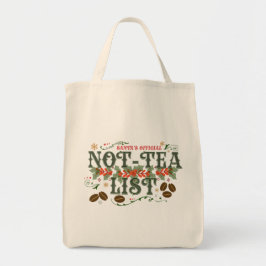 Bolso De Tela Santa's Official Not-Tea List Cozy Christmas