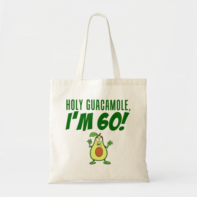 Bolso De Tela Santo Guacamole Tengo 60 Personalizados Aguacate (Frente)