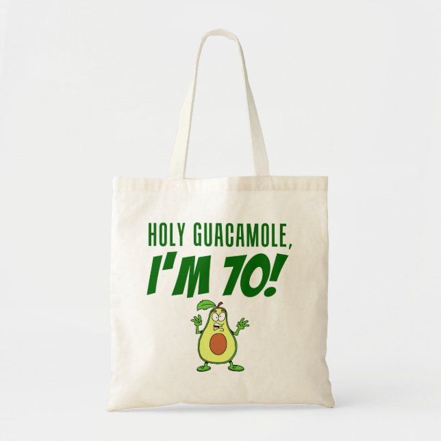Bolso De Tela Santo Guacamole Tengo 70 Personalizado Aguacate (Frente)