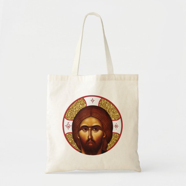 Bolso De Tela Santo Jesús Cristo Icono Ortodoxo (Frente)