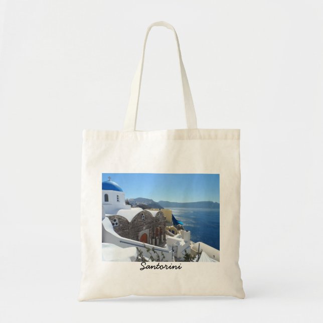 Bolso De Tela Santorini, Grecia (Frente)