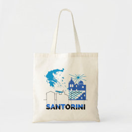 Bolso De Tela Santorini Grecia.b