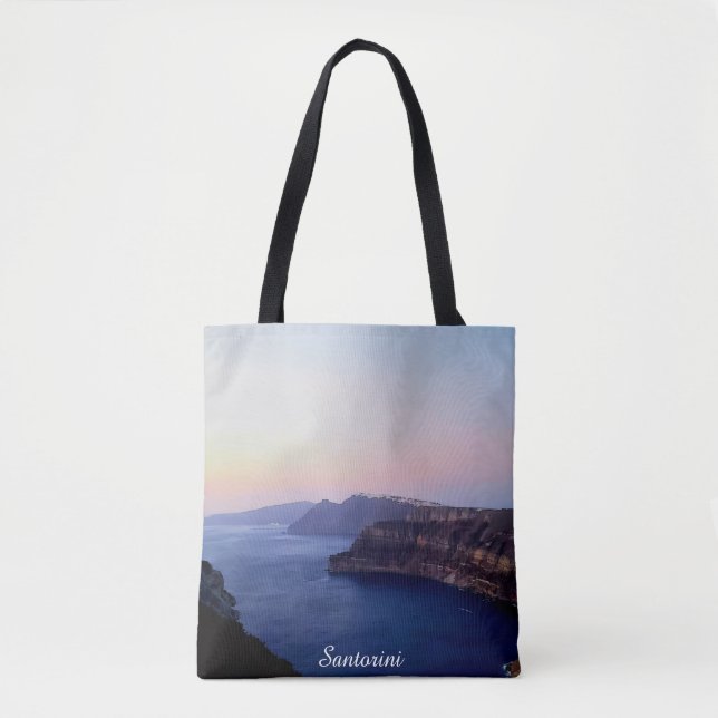 Bolso De Tela Santorini Greece Souvenir Sunset Tote (Anverso)