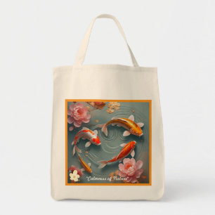 Bolso De Tela "Santuario de Koi Pond"