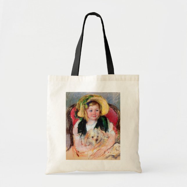 Bolso De Tela Sara with Her Dog, Cassatt (Frente)
