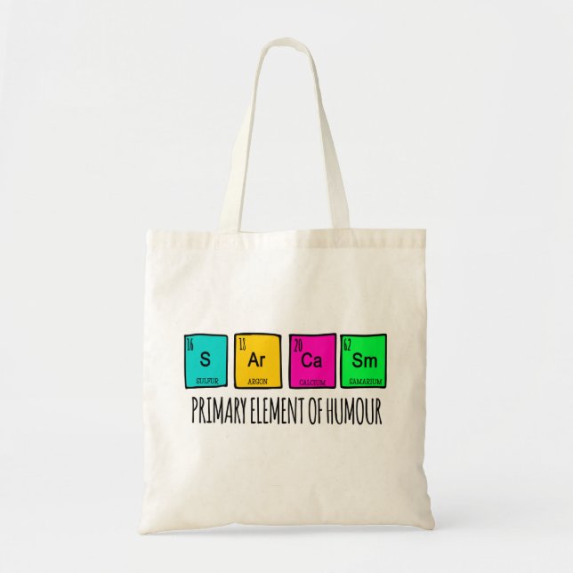 Bolso De Tela Sarcasmo Elementos Primarios Del Humor (Frente)